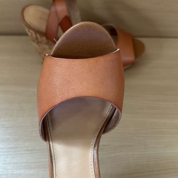 Express Cognac Tan Wedges 7 - Picture 11 of 16